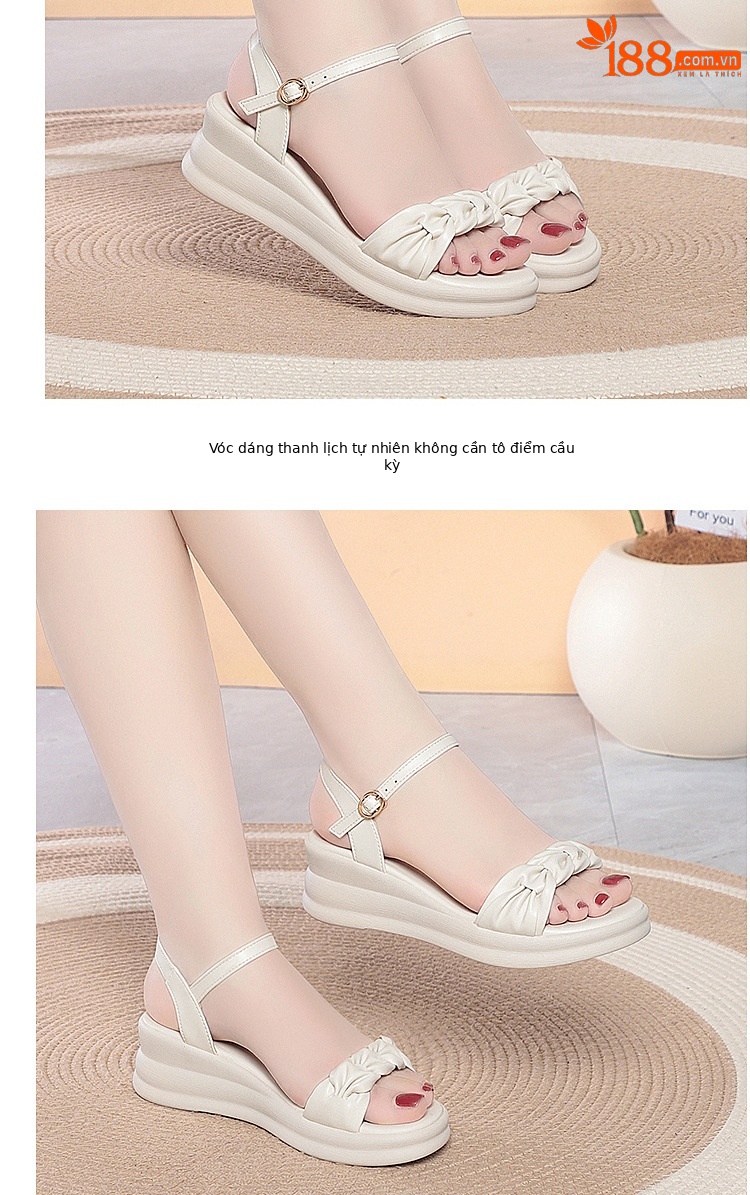 Sandal cao gót nữ hở mũi đế xuồng da thật, gót 9 cm, chống trượt nhẹ — màu đen chi tiết 10
