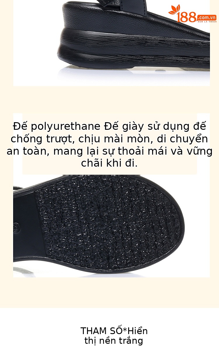 Sandal cao gót nữ hở mũi đế xuồng da thật, gót 9 cm, chống trượt nhẹ — màu đen chi tiết 14