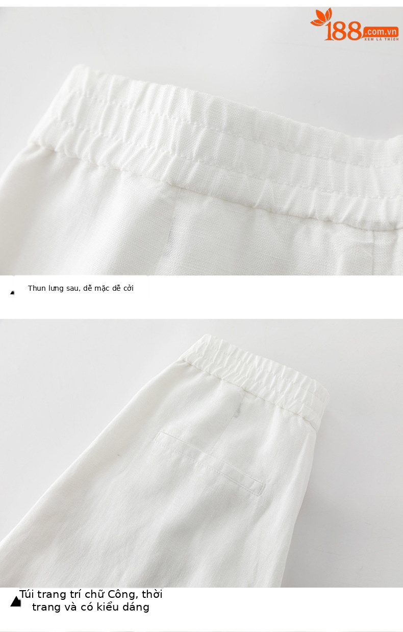 Quần culottes nữ ống rộng dáng dài chất liệu lyocell pha linen thoáng mát — B5-03=giá trị thông số Ki, (cài 3) chi tiết 17