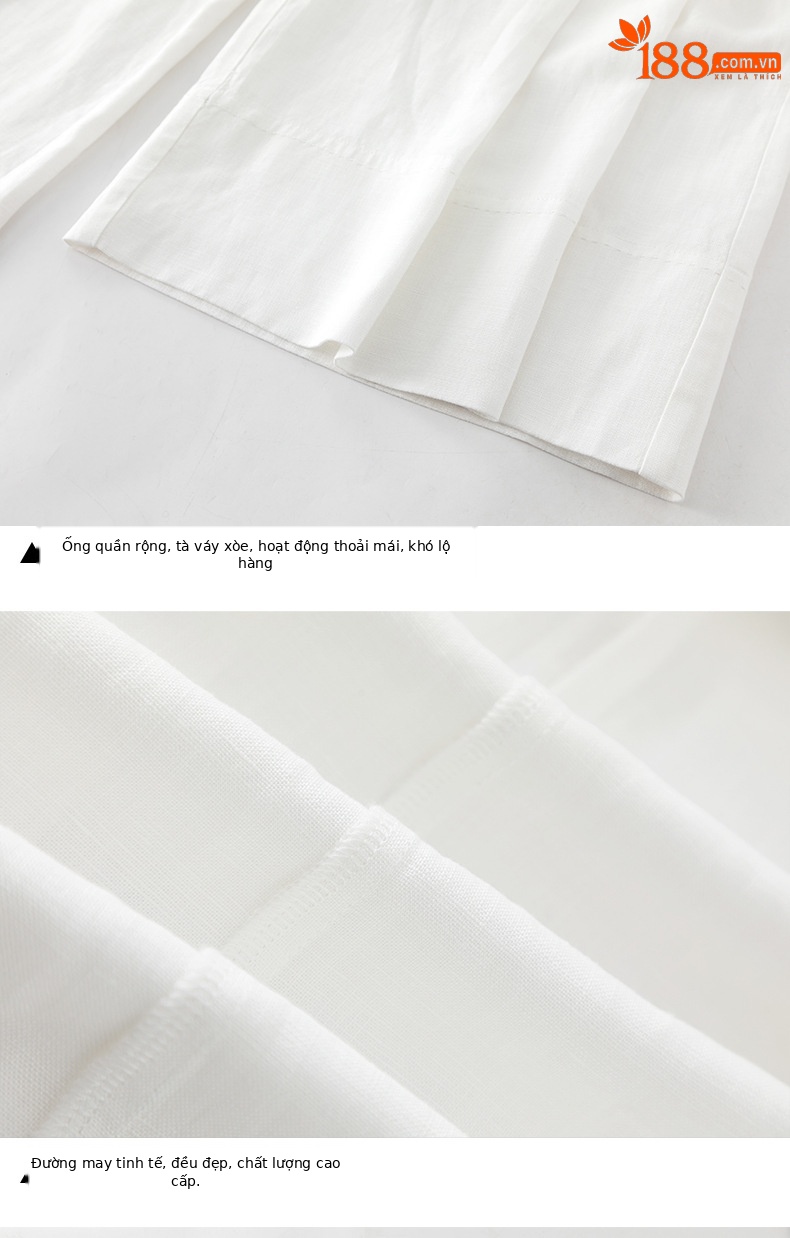 Quần culottes nữ ống rộng dáng dài chất liệu lyocell pha linen thoáng mát — B5-03=giá trị thông số Ki, (cài 3) chi tiết 18