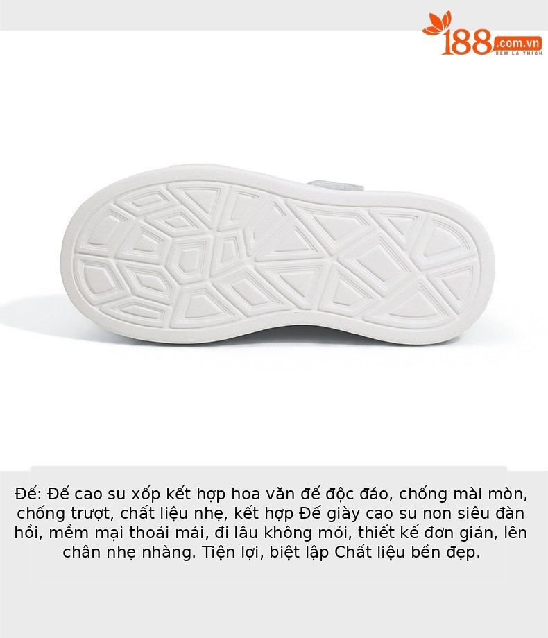 Giày sneaker nữ đế dày chunky trắng phối đá rhinestone, form hầm hố, tăng chiều cao — Trắng, Xám chi tiết 5