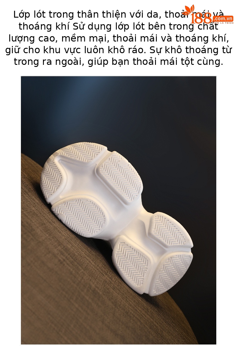 Sandal đế dày tăng chiều cao dáng giày thể thao nữ 2026 — màu trắng, bạc chi tiết 9