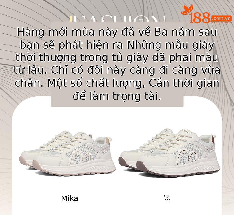 Giày sneaker nữ đế dày mesh thoáng khí mùa hè 2026 — 6168 thẻ mét, 6168 mét nâu chi tiết 1