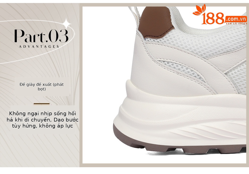 Giày sneaker nữ đế dày mesh thoáng khí mùa hè 2026 — 6168 thẻ mét, 6168 mét nâu chi tiết 7