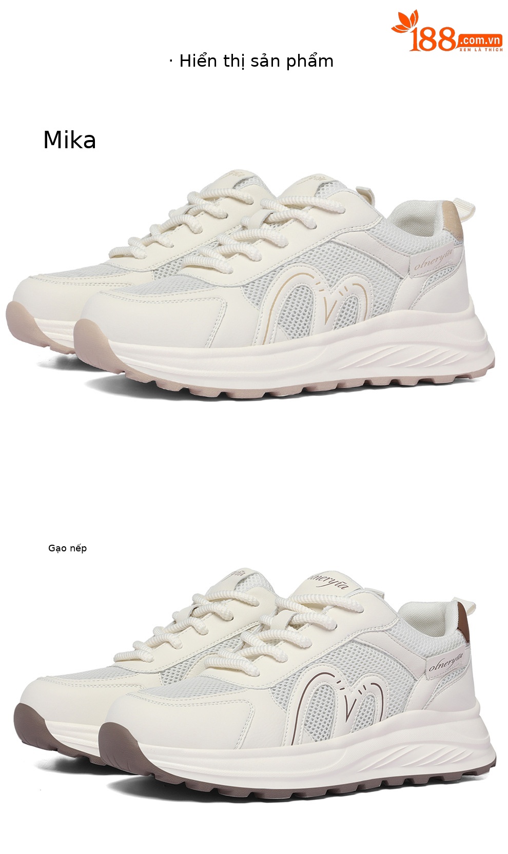 Giày sneaker nữ đế dày mesh thoáng khí mùa hè 2026 — 6168 thẻ mét, 6168 mét nâu chi tiết 8