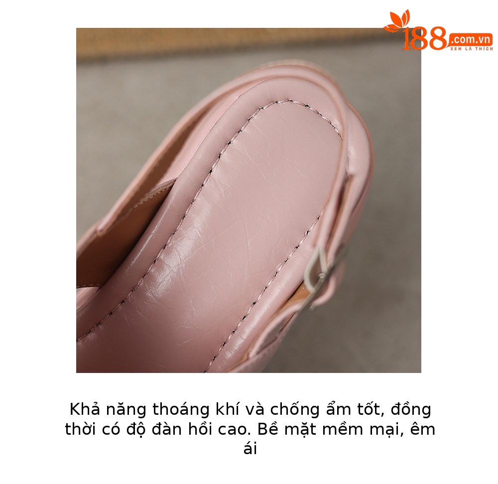 Sandal cao gót nữ hở mũi đế platform nơ bướm, gót siêu cao 12 cm — Hồng nhạt, màu trắng ngà chi tiết 8