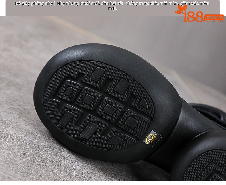 Sandal hở mũi nữ da bò thật đế dày tăng chiều cao khóa kéo — màu đen chi tiết 7