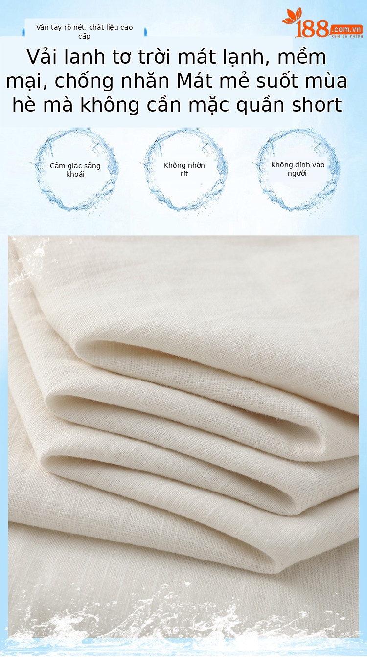 Quần culottes nữ ống rộng eo cao chất liệu ren đính cườm — Màu ảnh chi tiết 16