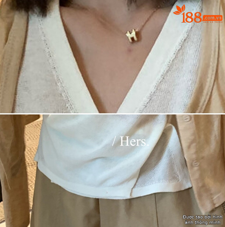 Áo khoác cardigan nữ dệt kim chống nắng cổ tròn tay dài phối màu cơ bản — Hồng sữa, Xám cacbon, màu đen, trắng ngà chi tiết 5