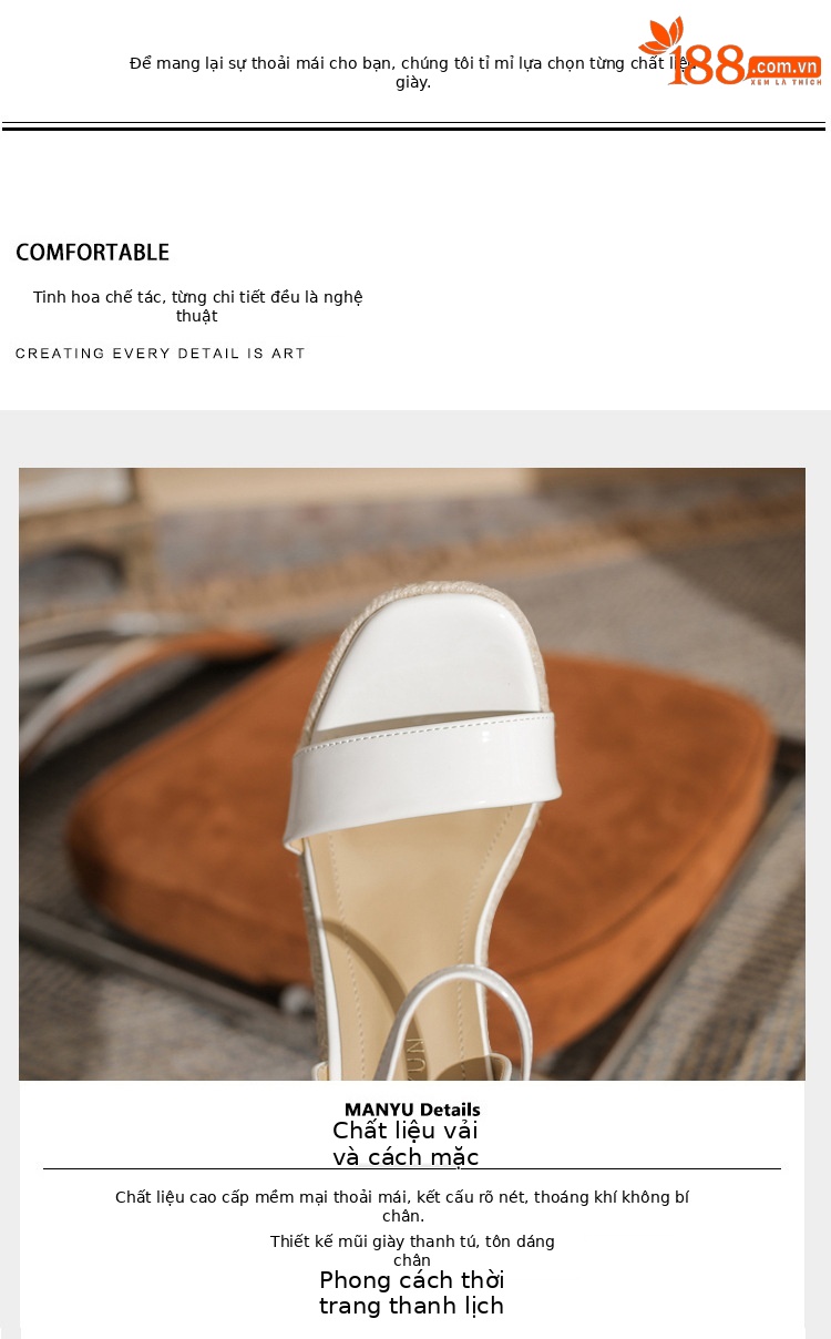 Sandal cao gót nữ hở mũi đế xuồng gót 9 cm — màu trắng ngà chi tiết 3