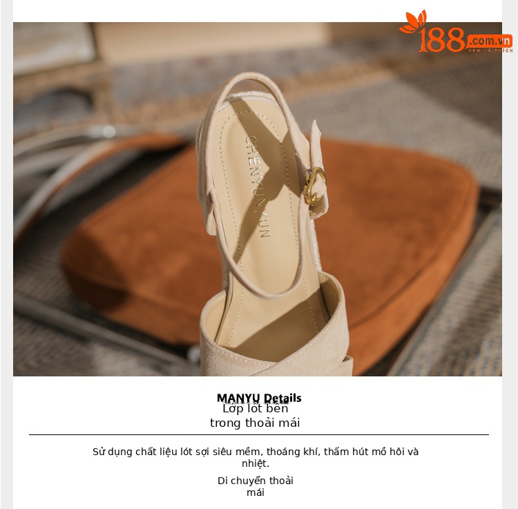 Sandal cao gót nữ hở mũi đế xuồng gót cao 9 cm, quai ngang đan dây thừng — Xanh lá cây nhạtcolor chi tiết 4