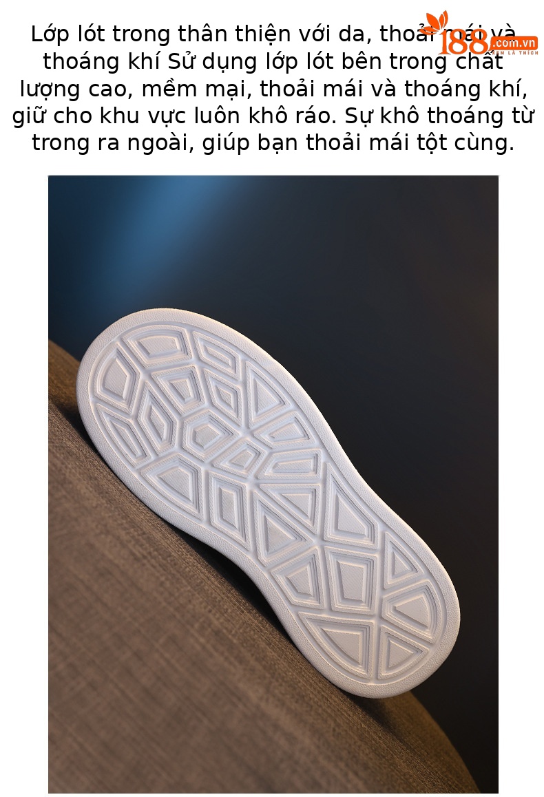 Giày sneaker nữ đế dày tăng chiều cao, phối rhinestone rỗng thoáng khí, form chunky — màu trắng chi tiết 7
