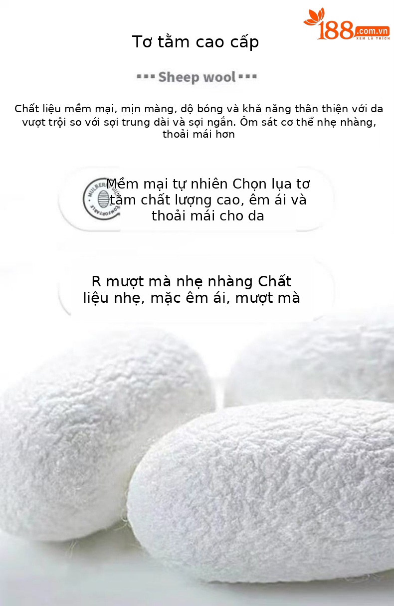 Áo polo nam tay ngắn lụa tơ tằm Mulberry Silk hai mặt cổ bẻ — Xanh da trời8898 chi tiết 3
