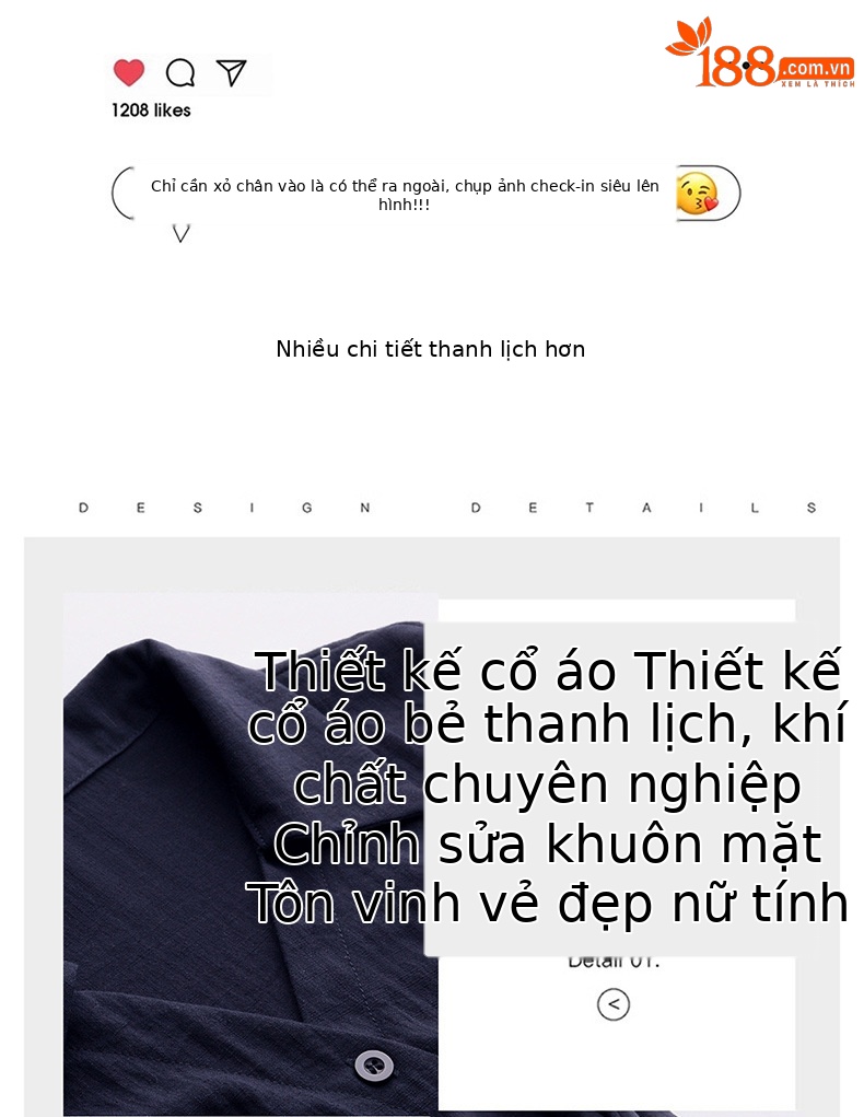 Bộ quần áo nữ hai mảnh gồm áo sơ mi eo thon và quần ống rộng, thiết kế thanh lịch mùa hè 2026 — Xanh lông mòng đen, màu mơ chi tiết 5