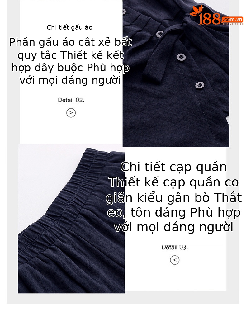 Bộ quần áo nữ hai mảnh gồm áo sơ mi eo thon và quần ống rộng, thiết kế thanh lịch mùa hè 2026 — Xanh lông mòng đen, màu mơ chi tiết 6