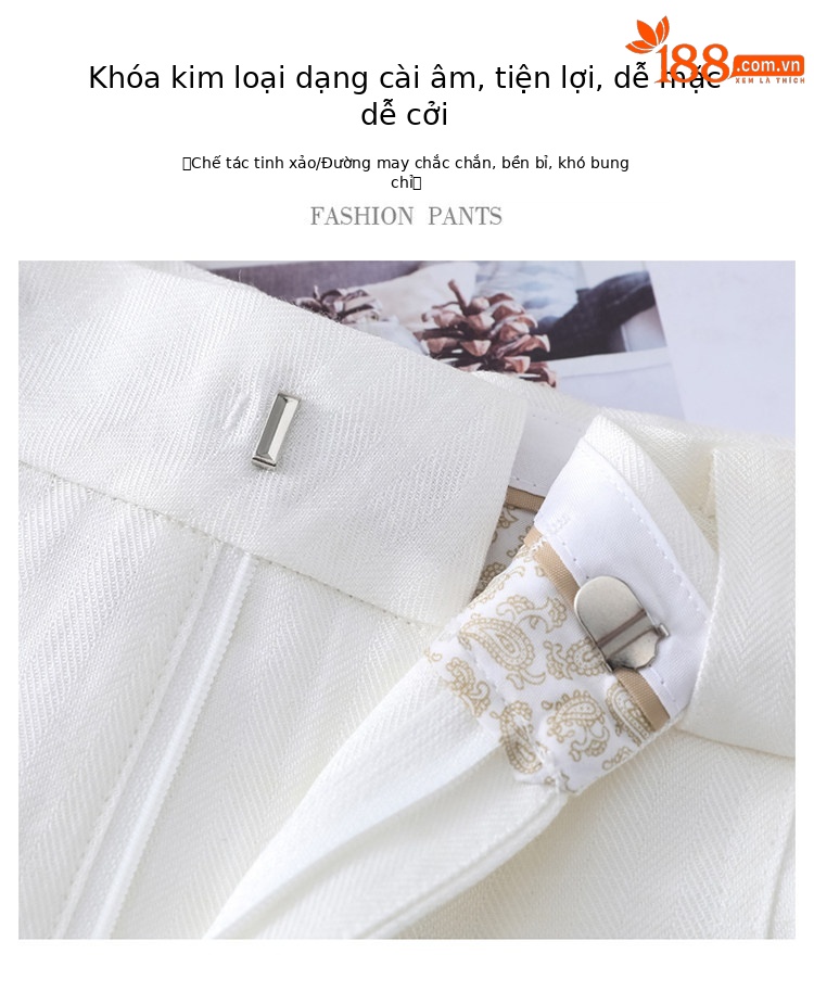 Quần culottes nữ ống rộng eo cao chất liệu lụa lanh mỏng nhẹ — Màu kaki 5 điểm chi tiết 14