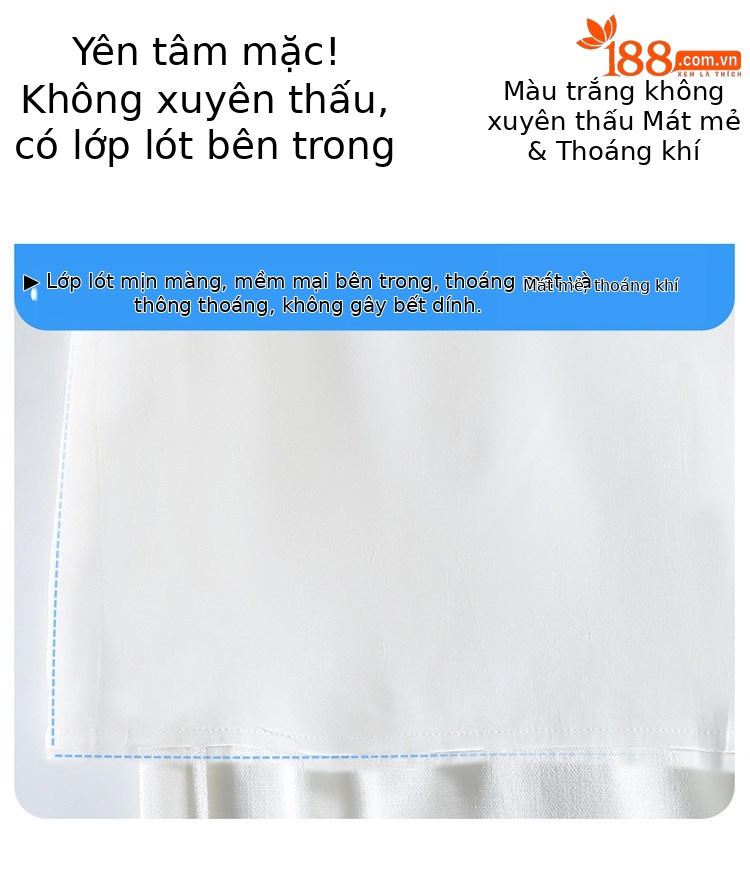 Quần culottes nữ ống rộng cạp cao vải linen phối sợi tencel, dáng suông dài chấm đất, phong cách Hàn Quốc mùa hè — Trắng Extended chi tiết 10