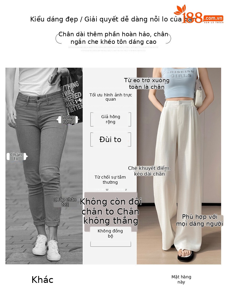 Quần culottes nữ ống rộng cạp cao vải linen phối sợi tencel, dáng suông dài chấm đất, phong cách Hàn Quốc mùa hè — Trắng Extended chi tiết 40