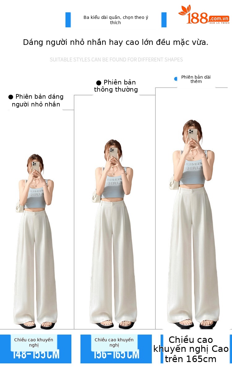 Quần culottes nữ ống rộng cạp cao vải linen phối sợi tencel, dáng suông dài chấm đất, phong cách Hàn Quốc mùa hè — Trắng Extended chi tiết 2