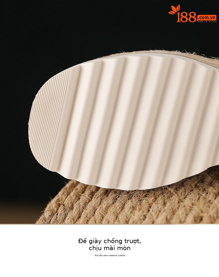 Dép sandal nữ bít mũi đế xuồng cao gót 9 cm phong cách biển — màu nâu, màu đen, màu mơ chi tiết 25