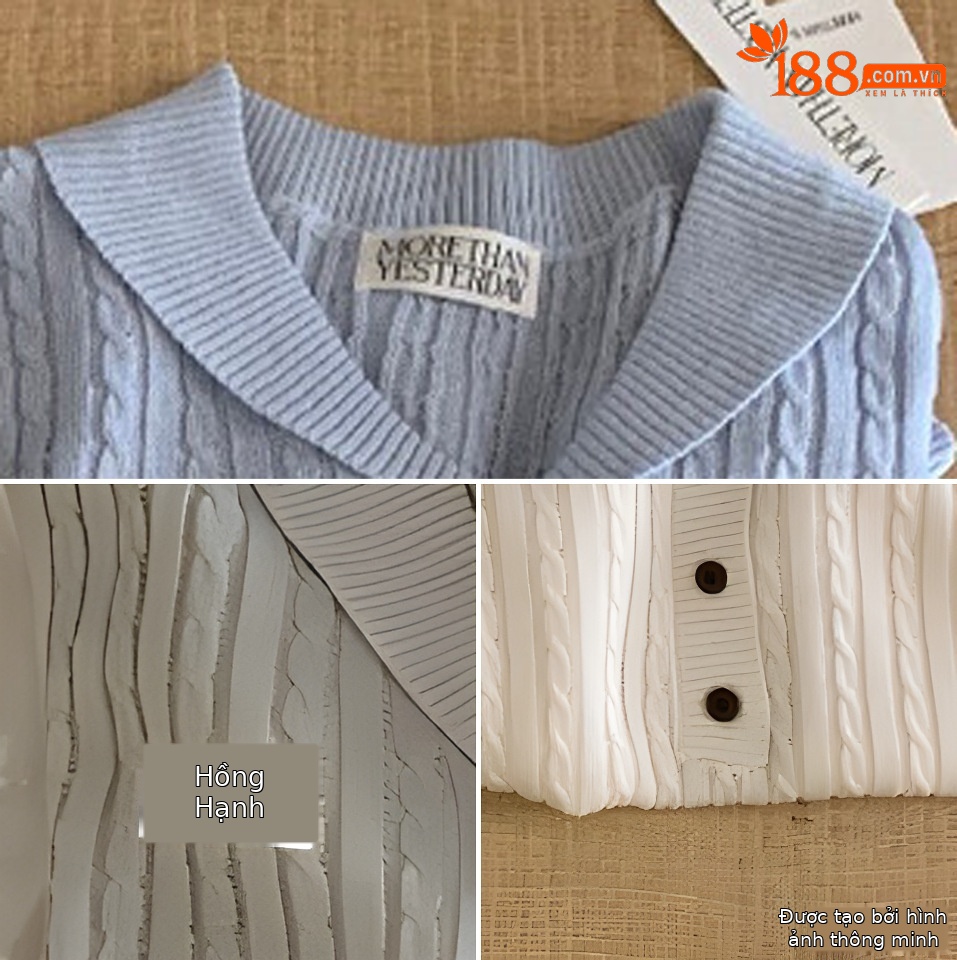 Áo polo nữ cổ bẻ tay ngắn phong cách cổ điển, chất liệu cotton pha sợi, form suông thoải mái — Xám Apricot, trắng ngà, xanh nhạt, Xám hoa sâu chi tiết 7