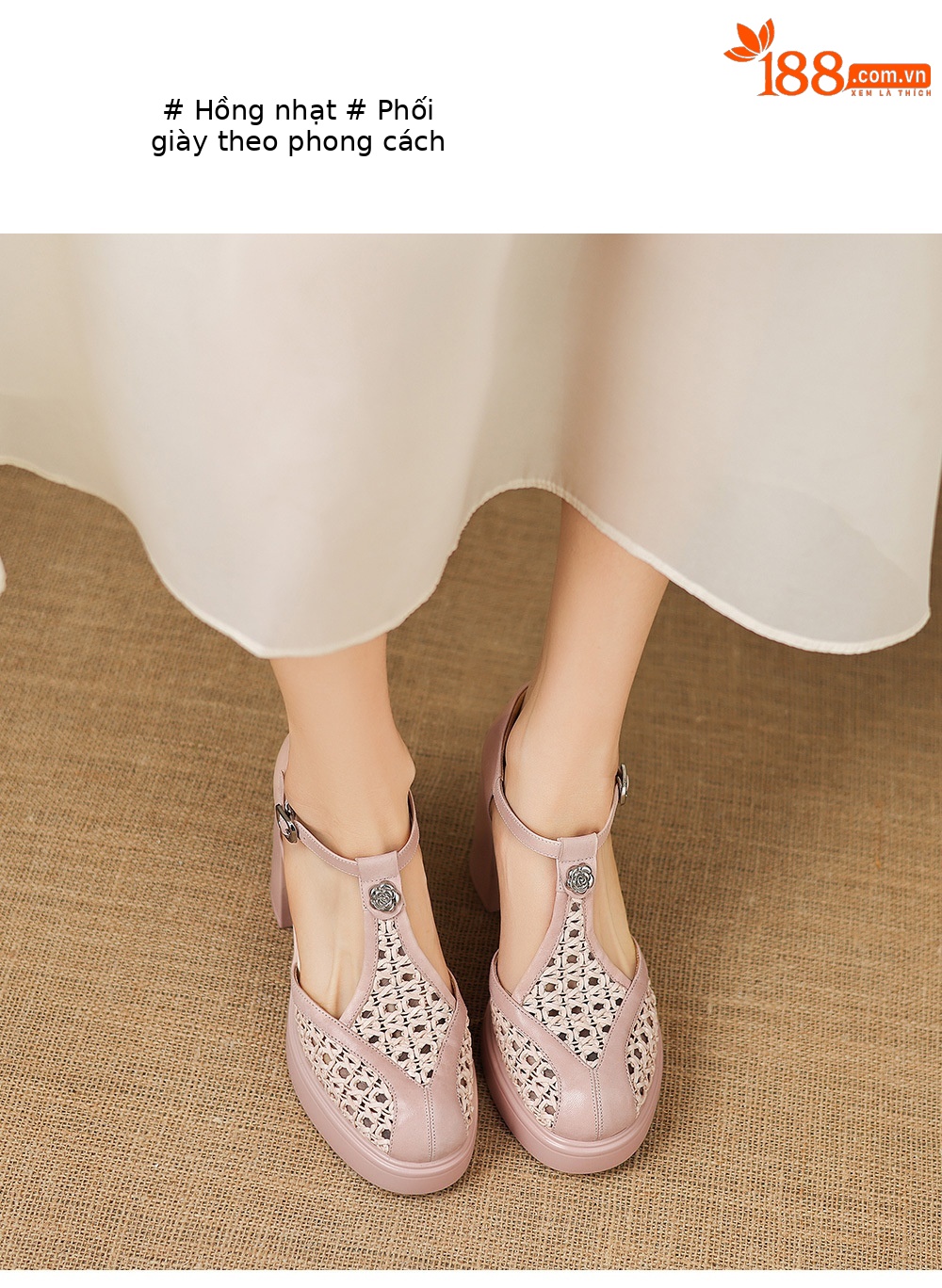 Sandal cao gót nữ mũi nhọn quai chữ T đế dày gót 8.5 cm phong cách vintage — đen chi tiết 13