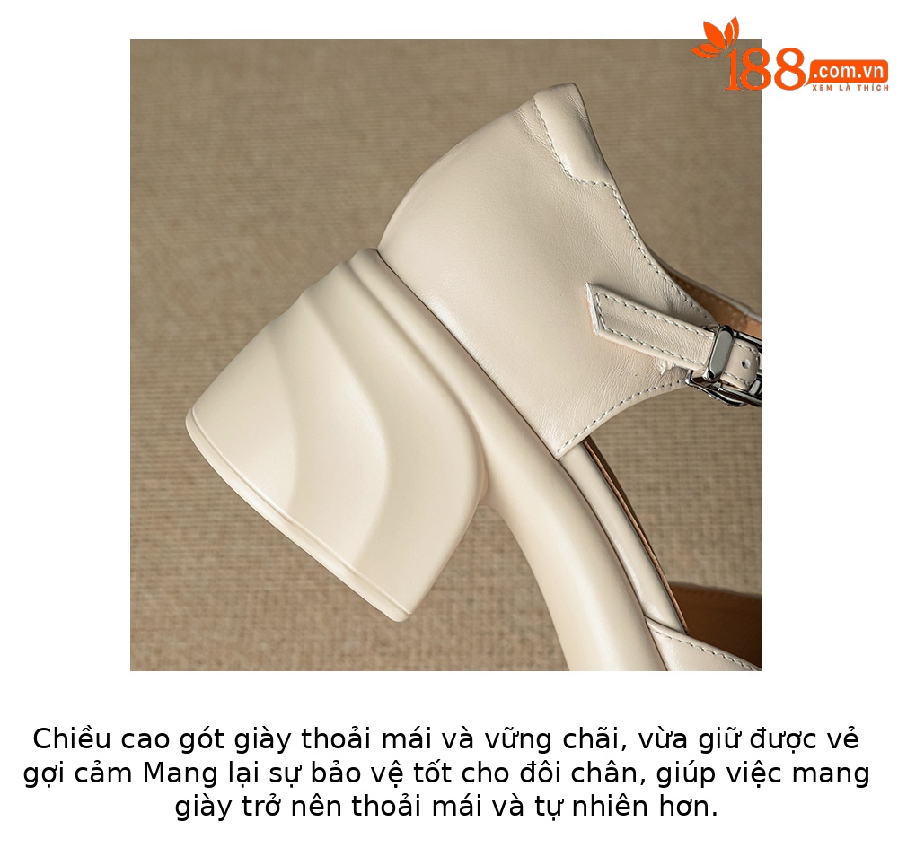 Sandal cao gót nữ mũi nhọn bít đế dày gót 6 cm phong cách đơn giản — đen chi tiết 11