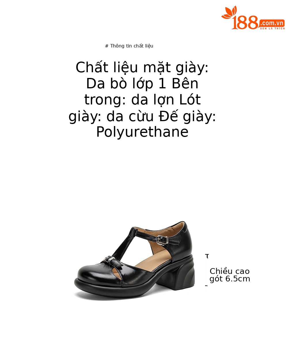 Sandal cao gót nữ mũi nhọn bít đế dày gót 6 cm phong cách đơn giản — đen chi tiết 3