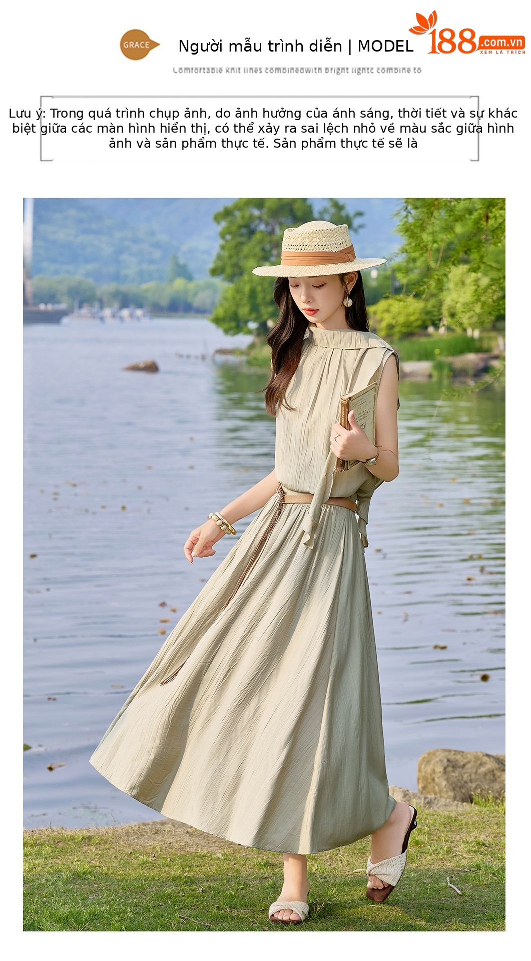 Bộ hai mảnh gồm áo không tay và chân váy midi phong cách thanh lịch — màu đen, màu trắng ngà, xanh lá cây chi tiết 13