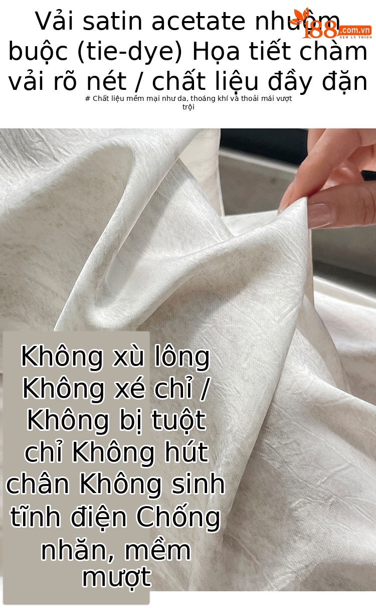 Quần culottes nữ ống rộng cạp cao chất liệu lụa mát mẻ, phong cách dáng suông dài chạm đất — Màu đen thông thường chi tiết 4