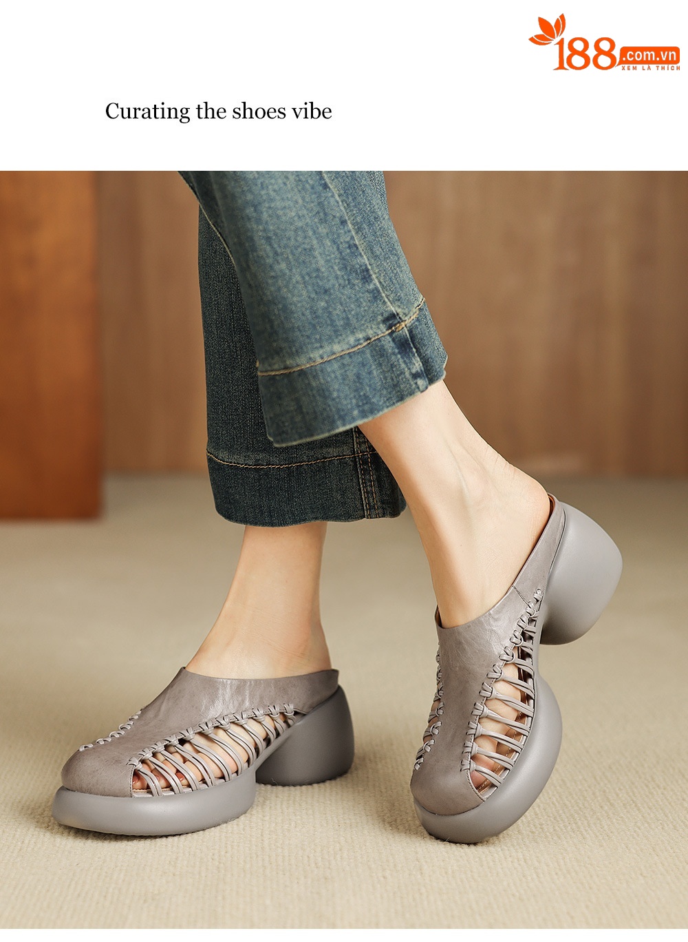 Sandal cao gót nữ mũi nhọn quai ngang phong cách cổ điển, gót 6 cm — đen chi tiết 10