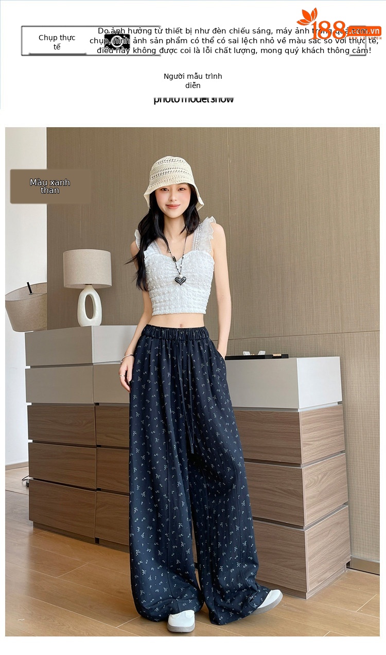 Quần culottes nữ ống rộng chất liệu lụa mỏng, phong cách cổ điển, dáng suông rủ — Phiên bản kéo dài của Rice Grey chi tiết 16