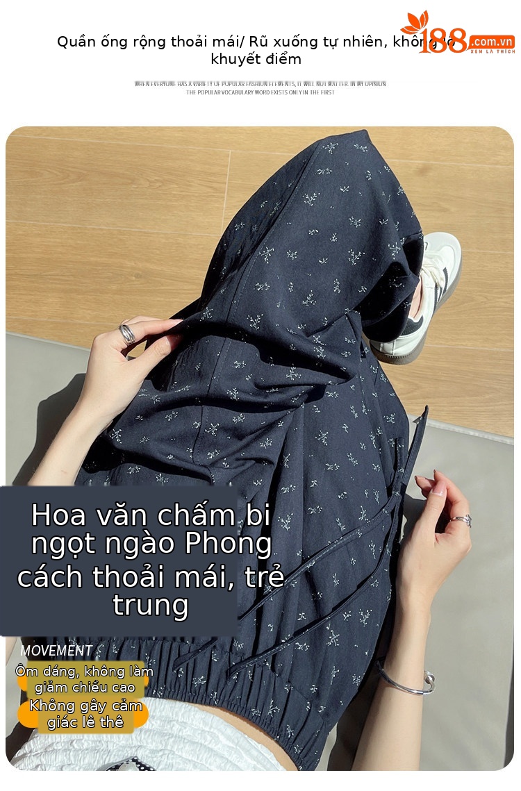 Quần culottes nữ ống rộng chất liệu lụa mỏng, phong cách cổ điển, dáng suông rủ — Phiên bản kéo dài của Rice Grey chi tiết 5