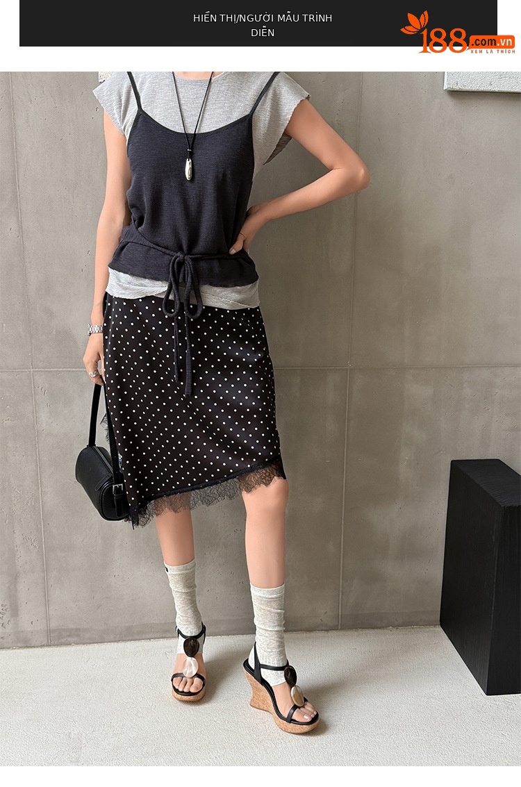 Sandal cao gót nữ phong cách cổ điển, đế xuồng platform, gót 9 cm, quai ngang kiểu La Mã — màu đen, màu trắng chi tiết 6