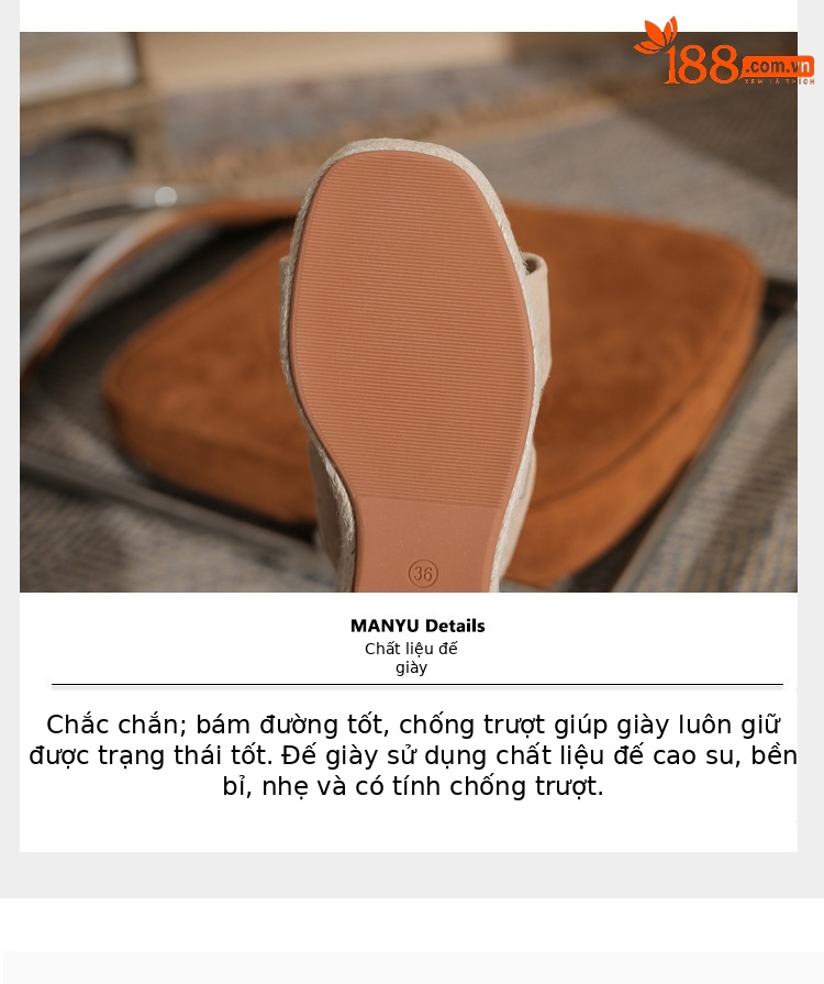 Sandal cao gót nữ hở mũi đế xuồng gót 9 cm — màu đen chi tiết 6