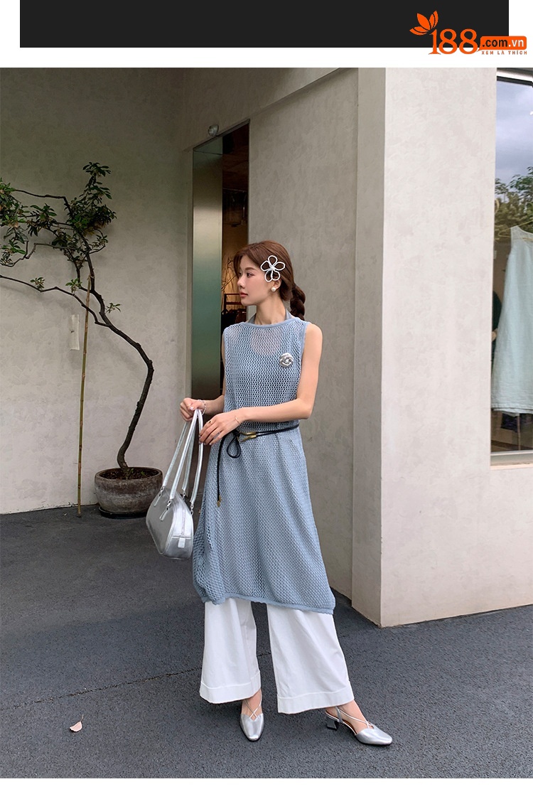 Sandal nữ quai ngang mũi trùm gót vuông 5 cm phong cách Hàn Quốc — đen chi tiết 11