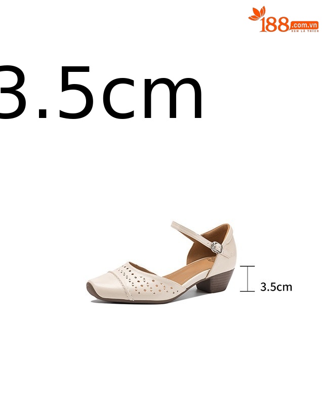 Sandal nữ da cừu mũi trùm gót thấp quai ngang một dây hở gót — màu tím chi tiết 6