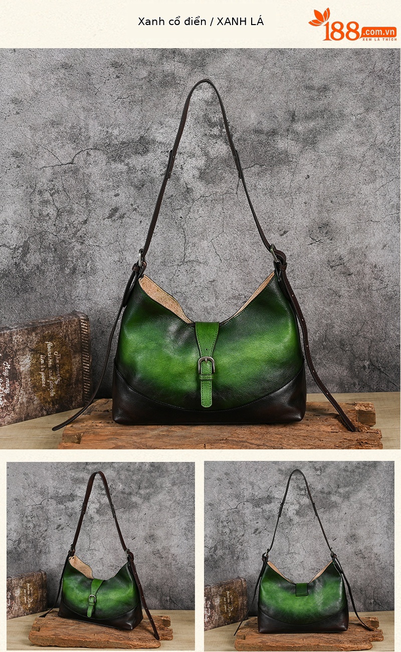 Túi tote da bò thật phong cách vintage, tay cầm chắc chắn, dung tích lớn — Vàng cổ điển, Màu xanh lá cây, Đỏ cổ điển, Nâu cổ điển chi tiết 16