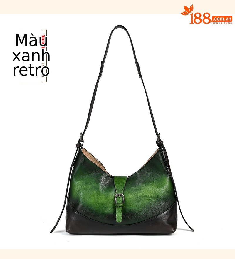 Túi tote da bò thật phong cách vintage, tay cầm chắc chắn, dung tích lớn — Vàng cổ điển, Màu xanh lá cây, Đỏ cổ điển, Nâu cổ điển chi tiết 21