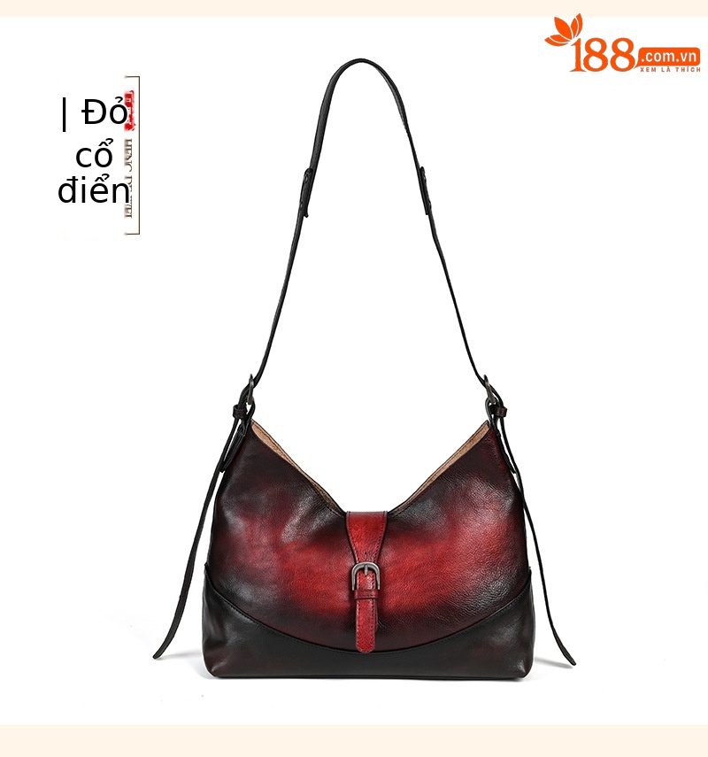 Túi tote da bò thật phong cách vintage, tay cầm chắc chắn, dung tích lớn — Vàng cổ điển, Màu xanh lá cây, Đỏ cổ điển, Nâu cổ điển chi tiết 22