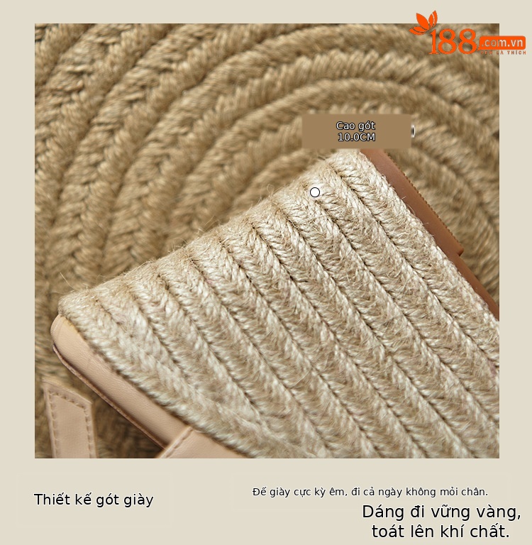 Sandal cao gót nữ mũi nhọn quai chữ T đế xuồng gót 9 cm — màu trắng, màu mơ chi tiết 5