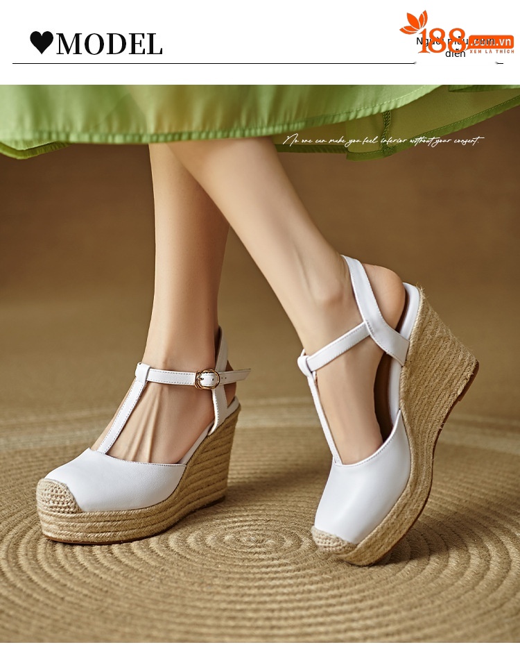 Sandal cao gót nữ mũi nhọn quai chữ T đế xuồng gót 9 cm — màu trắng, màu mơ chi tiết 8