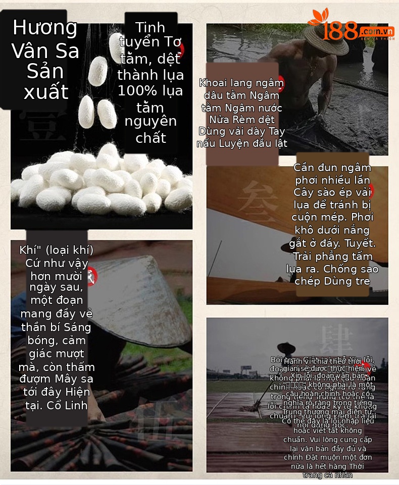 Bộ hai mảnh mùa hè tay bảy phần chất lụa tơ tằm họa tiết rùa vân hương — Da đen 2686 chi tiết 4