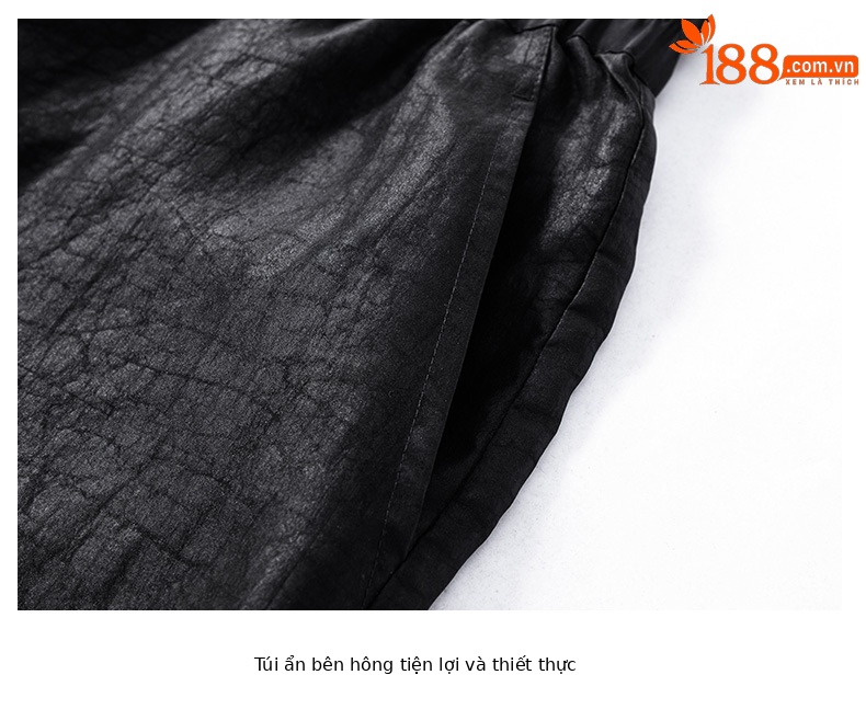 Bộ hai mảnh mùa hè tay bảy phần chất lụa tơ tằm họa tiết rùa vân hương — Da đen 2686 chi tiết 13