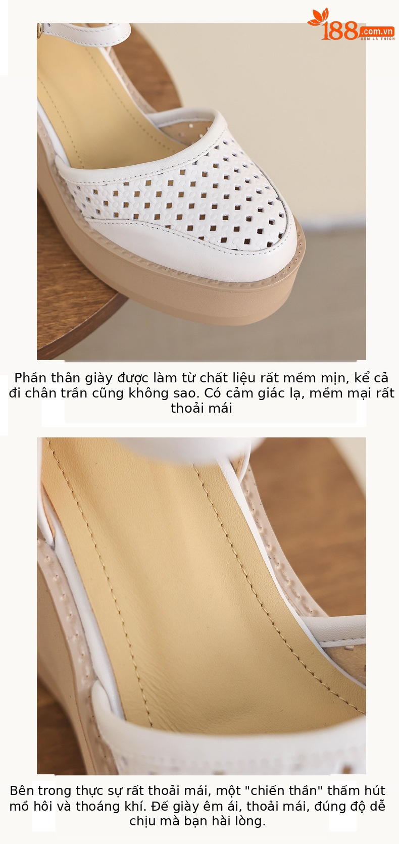 Sandal cao gót nữ mũi nhọn quai ngang đế dày 9.5cm — màu trắng ngà, màu mơ chi tiết 3