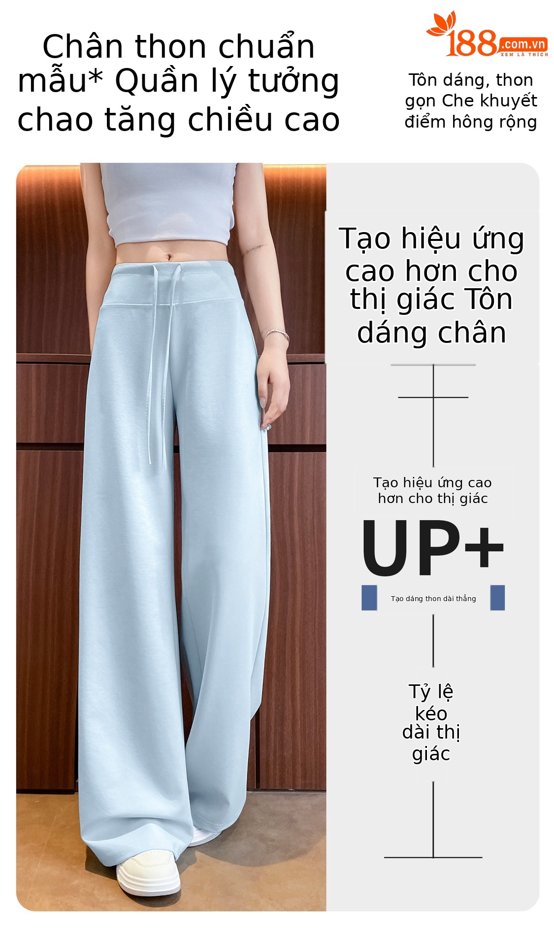 Quần legging yoga nữ cạp cao ống suông chất liệu lụa băng mát mẻ — Màu trắng gạo - Extended chi tiết 11
