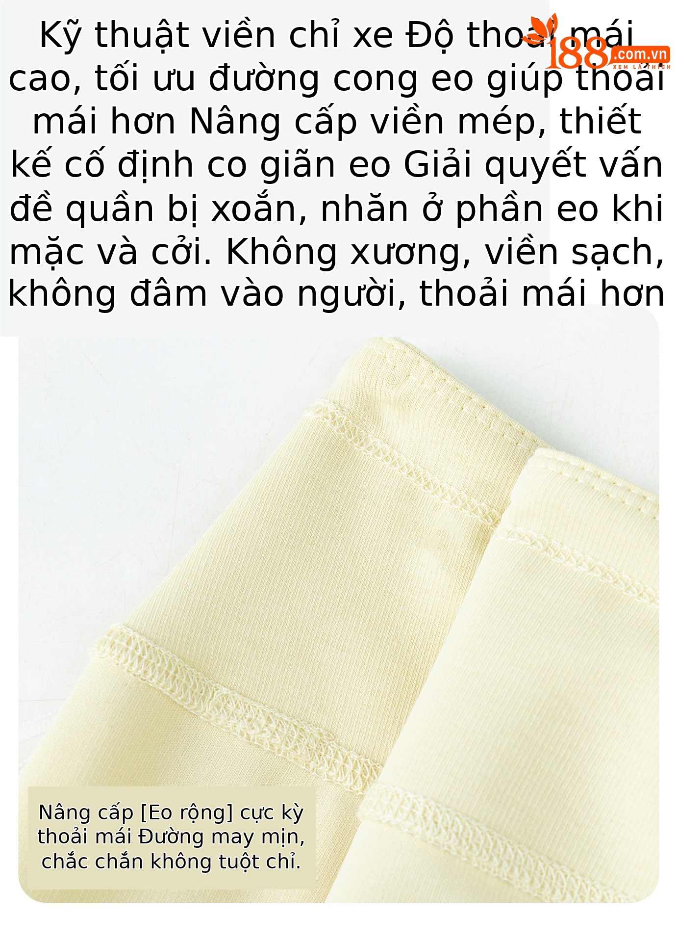 Quần legging yoga nữ cạp cao ống suông chất liệu lụa băng mát mẻ — Màu trắng gạo - Extended chi tiết 17