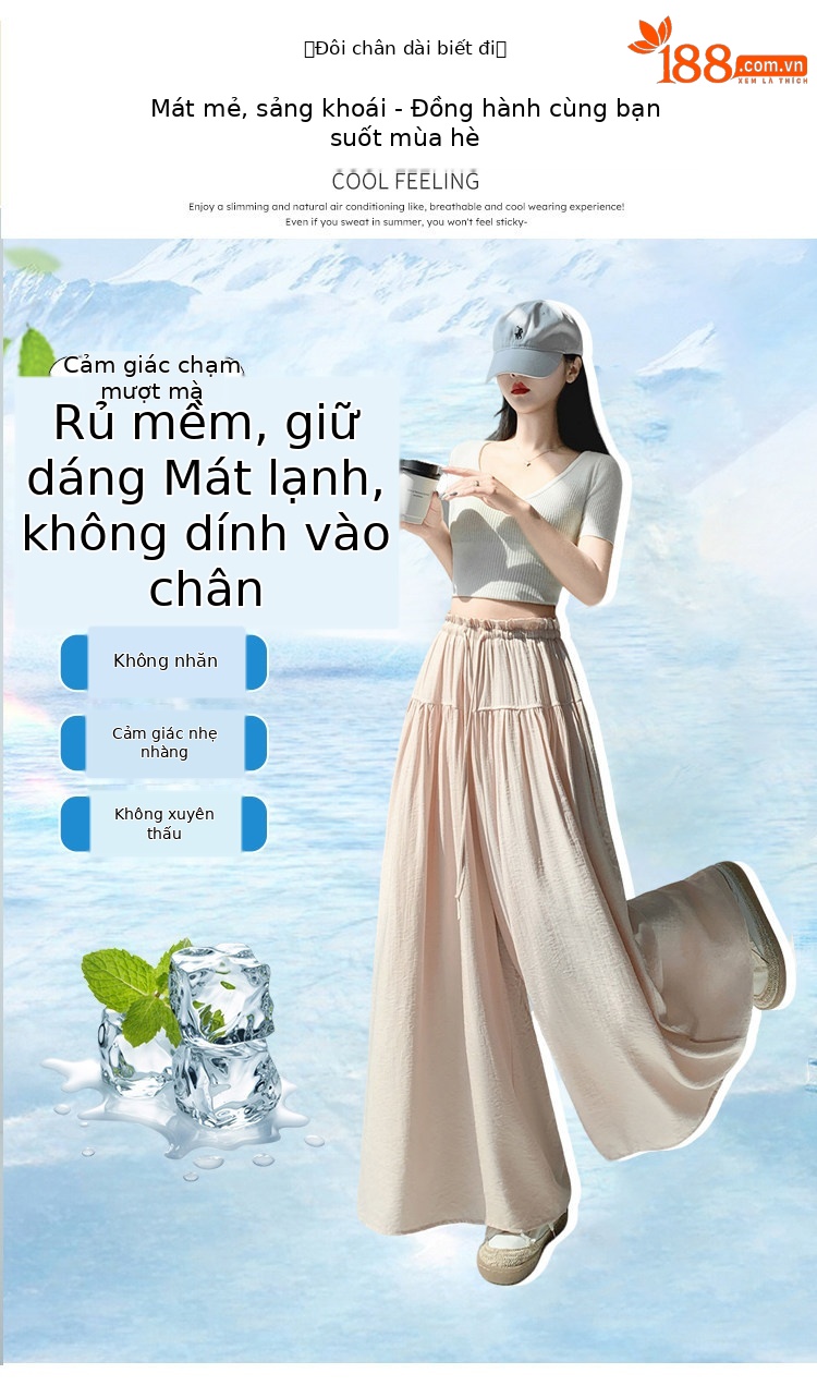 Quần ống rộng nữ cạp cao kiểu Pháp dáng suông rộng — màu đen chi tiết 7