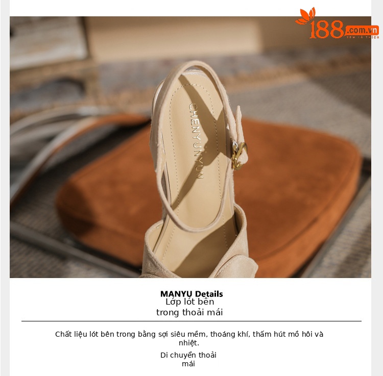 Sandal cao gót nữ hở mũi đế xuồng đan thừng gót 9 cm — Xanh lá cây nhạtcolor chi tiết 4