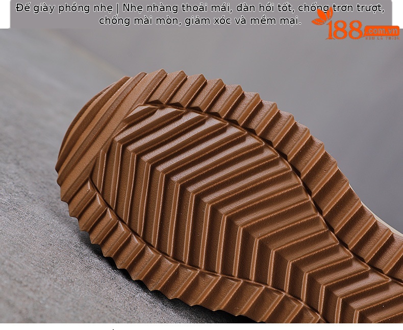 Giày sneaker nữ chunky đế dày da bò lỗ thoáng khí — màu trắng chi tiết 7